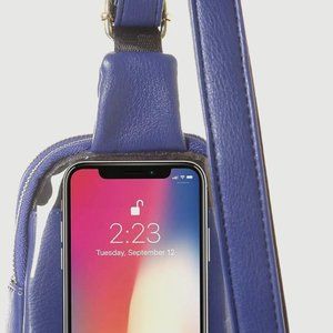 Inicat blue crossbody sling purse